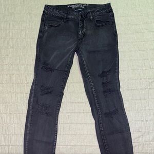 AE Black distressed jeans